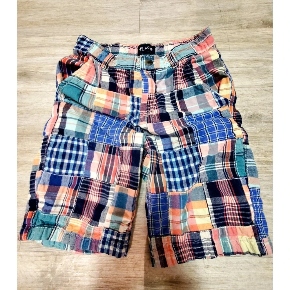 The Children's Place ● Boys' Multi-Colored Patchwork Chino‎ Shorts ● Size 10